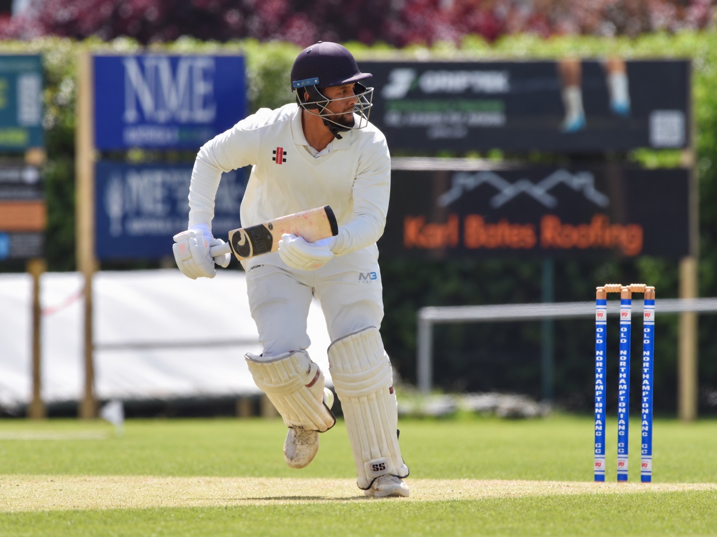 MakeRuns founder batting in a cricket match